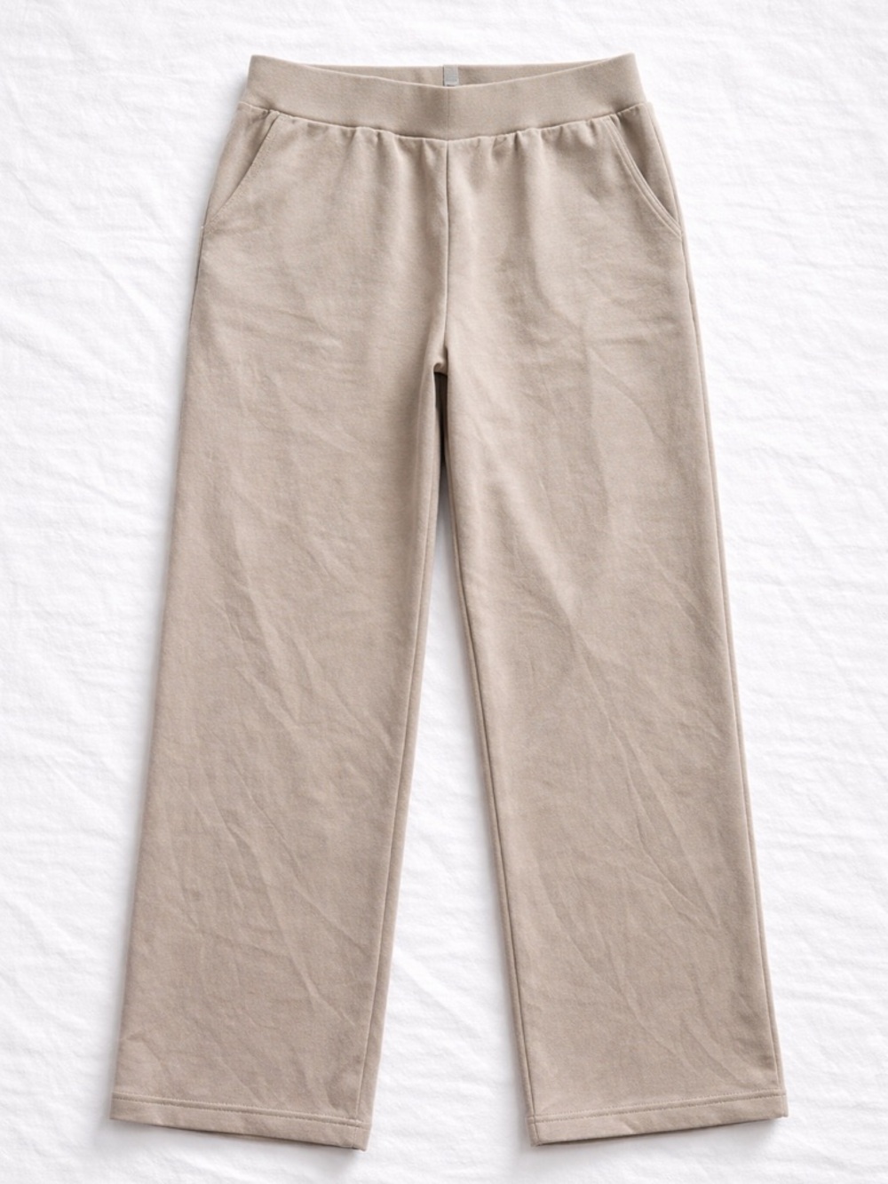 Mondetta Women's Wide-Leg Joggers in Light Taupe